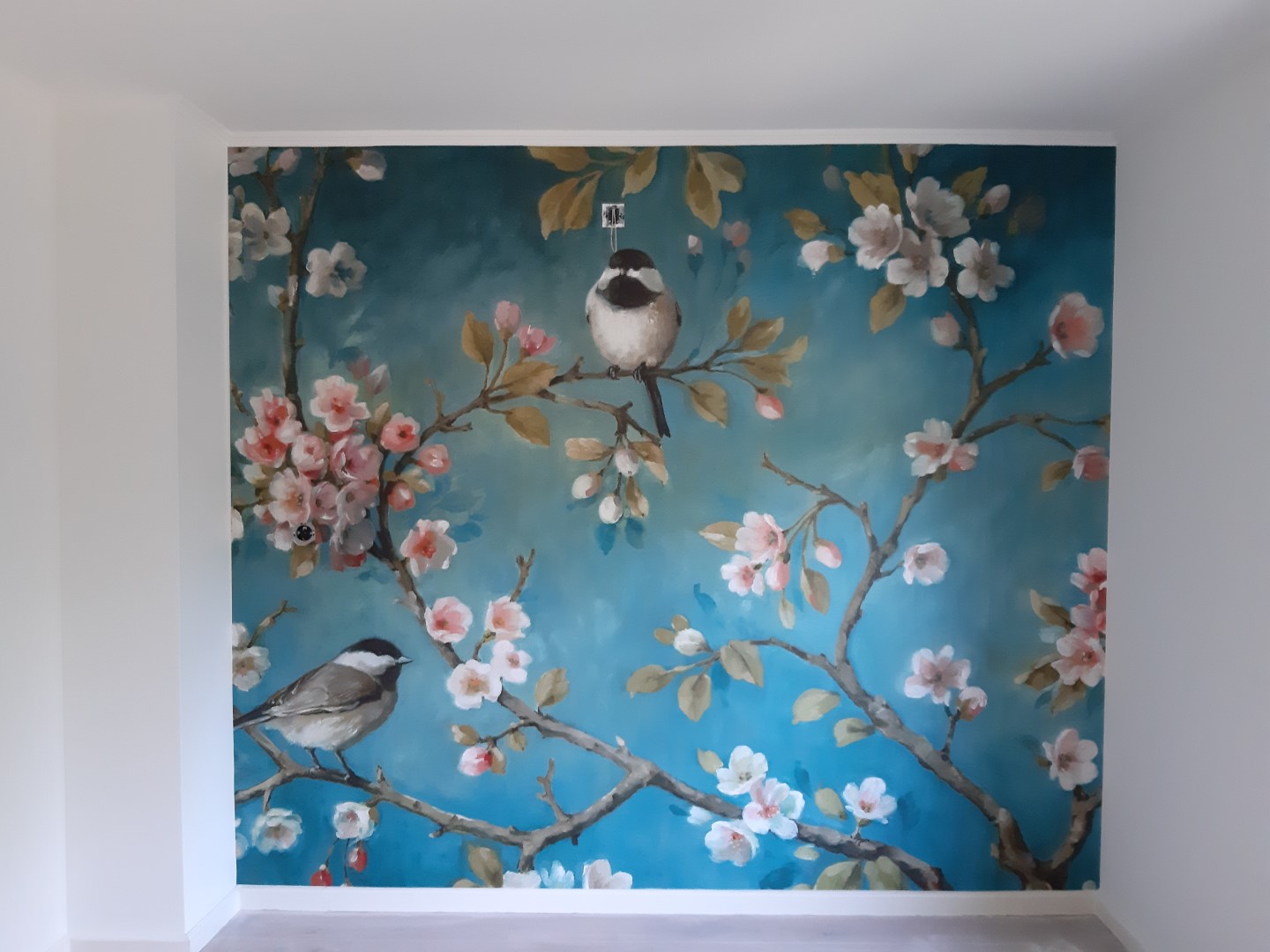 Fotobehang wandafwerking