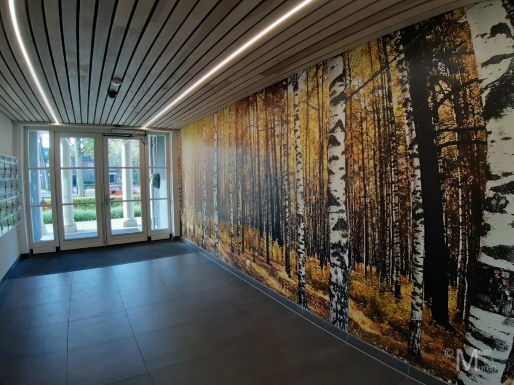 Fotobehang in entreehal